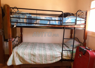 deux  lit avec matla