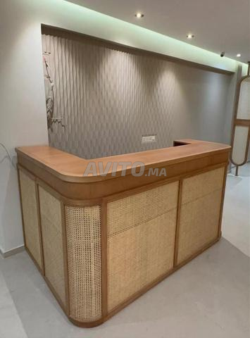 Comptoir d’Accueil sur en Bois Naturel- Sur mesure - 2