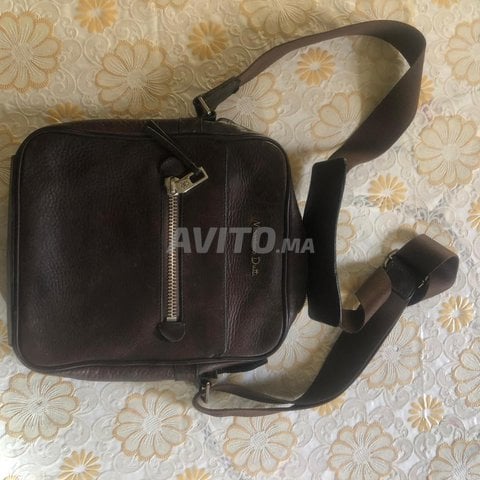 Sac Massimo Dutti cuir maron 26cm/22cm