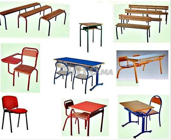  🏫 tables, chaises, pour établissements scolaires