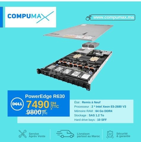 Serveur  PowerEdge R630 ( Remis à Neuf)