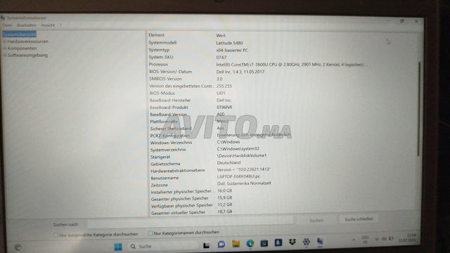 Urgent Vend PC Dell i7 7th Gen 16G 500G