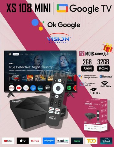  Vision XS108 mini GOOGLE TV 4K Tv Box 32GB ‏