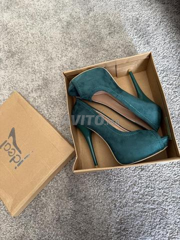 chaussures type Pip Toe à plate-forme vert size 40