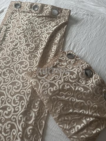 Rideaux voilage beige doré