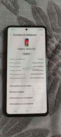 A52S 5G officiel très bon état 