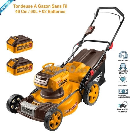 Tondeuse De Jardin -Rechargable- Avec 02 Batteries