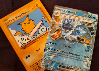 Carte pokémon Pikachu et léviator et1carte offerte
