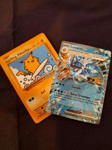Carte pokémon Pikachu et léviator et1carte offerte