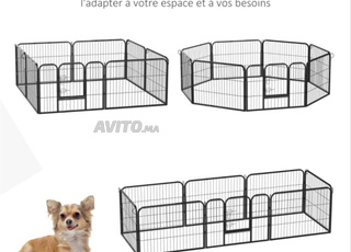 Enclos pour chien 80cm*60cm 8 parts