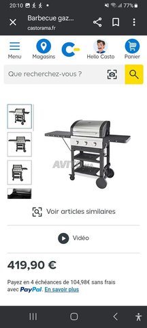 barbecue a gaz avec plantcha intégrer 
