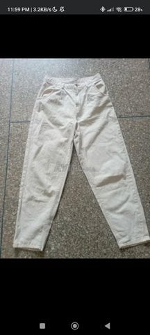 Baggy white jeans