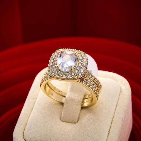 خواتم آسي فاخرة  شبيه للذهب  لون دائم