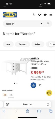 Table ikea extensible