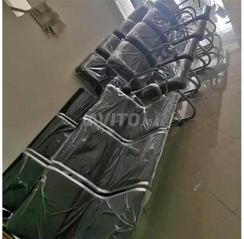 Banquette d'accueil et cuir \ inox \ tissu \ plast - 2