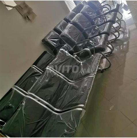 Banquette d'accueil et cuir \ inox \ tissu \ plast - 2