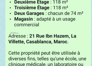 immeuble 3 étages vide deux magasins