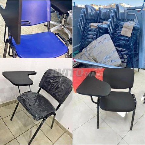 chaise - tablette bois réglable   