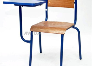 Chaise semi-métallique Dossier rond avec tablette 