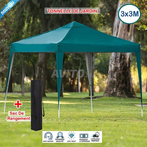 Tonnelle Pliable imperméable 3x3M Avec Sac