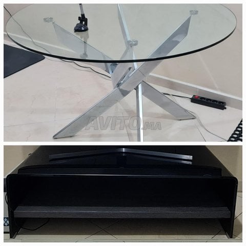 Table à manger et Meuble TV en VERRE TREMPE