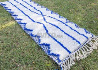 Tapis Marocain de couloir Laine 62x220cm Fait main