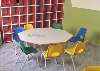 table octogonale pour crèche / maternelle