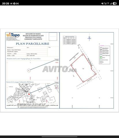 EMPLACEMENT TOP POUR VILLA ISOLÉ RTE AMIZMIZ KM 15