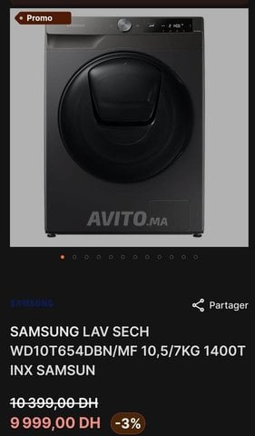lave-linge sechant Samsung 