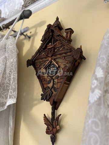 Horloge décorative murale en bois