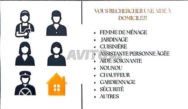 nounou cuisine menage chauffeur jardinier avec exp