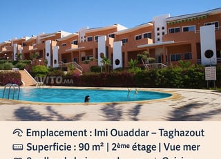 Appartement à vendre 90 m² à taghazout 