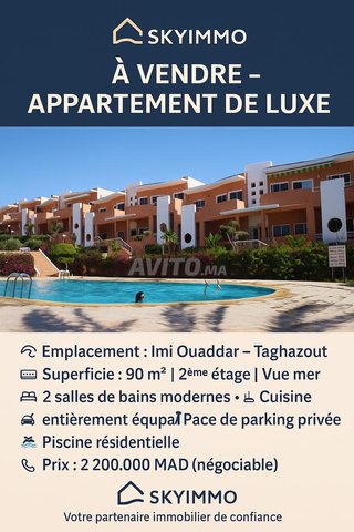 Appartement à vendre 90 m² à taghazout 