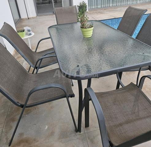 salle à manger pour jardin. terrasse et 5 chaises - 2