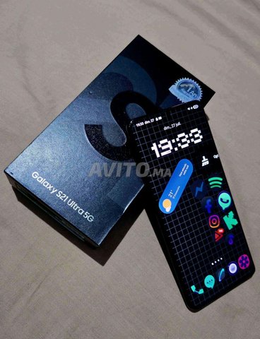Samsung S21 Ultra avec boite et cable USB 
