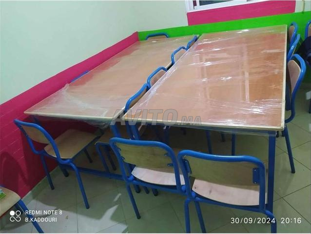 table scolaire chaise et semi métallique  de fèès