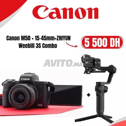 Canon M50 et 15-45mm et ZHIYUN Weebill 3S Combo