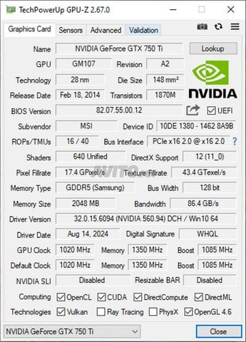GTX 750 Ti Low Profile MSI OC 🔥 🚀