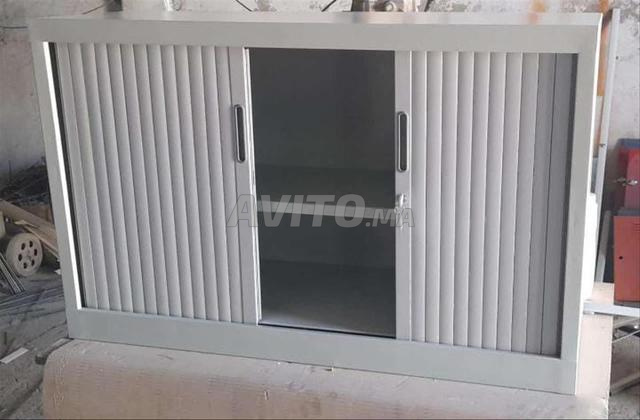 Armoire métallique haute a deux portes battante  - 2