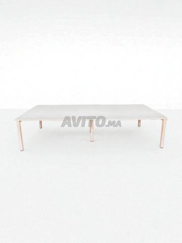 Table de réunion blanche 320x120cm 14-16 pers