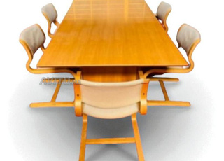 Table de réunion bois brut 240x120cm