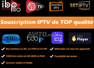 Souscription IPTV au niveau incomparable 4K et FHD