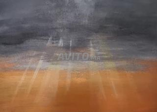 Peinture acrylique coucher de soleil