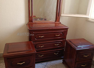 commande et deux chevets bois massif 