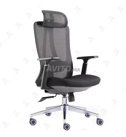 Chaise de bureau en cuir \ chaise visiteur mesh