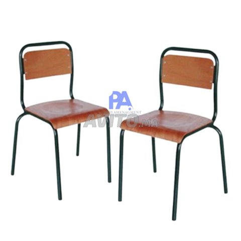 chaise semi-métallique pour école