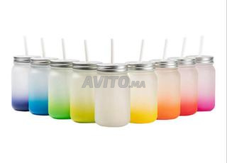 Mug jus avec paille pour sublimation