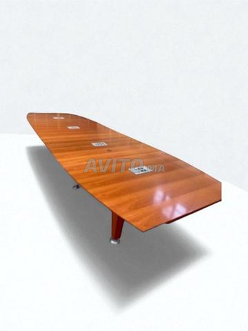 طاولة اجتماعات خشبية مع موصلات 480x160 سم