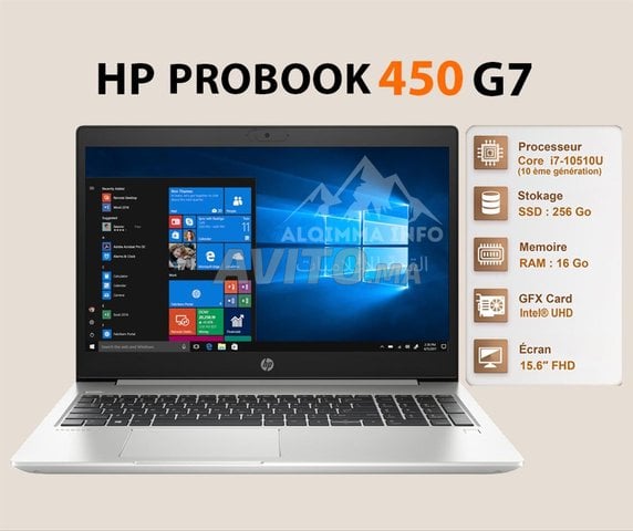 HP ProBook 450 G7 i7-10510U 16Go 256Go SSD 