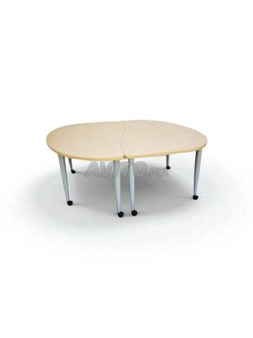 Table réunion 6 pers 140x200cm avec roue Steelcase